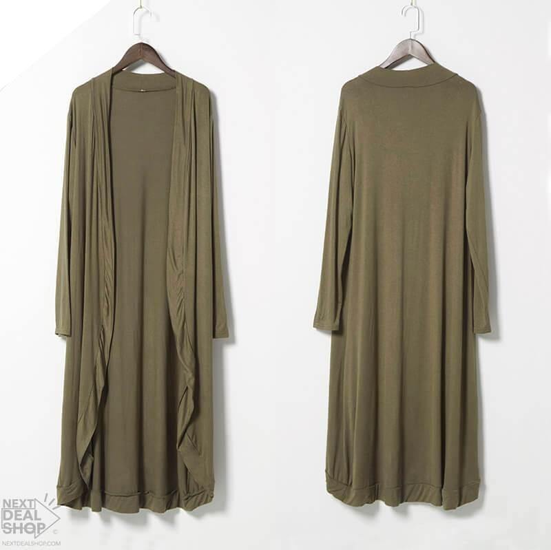 Cárdigan largo de punto para mujer (tipo duster)