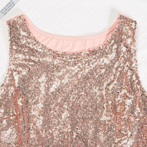 Camiseta de tirantes con lentejuelas slim para mujer