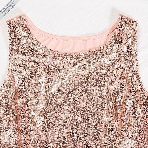 Camiseta de tirantes con lentejuelas slim para mujer